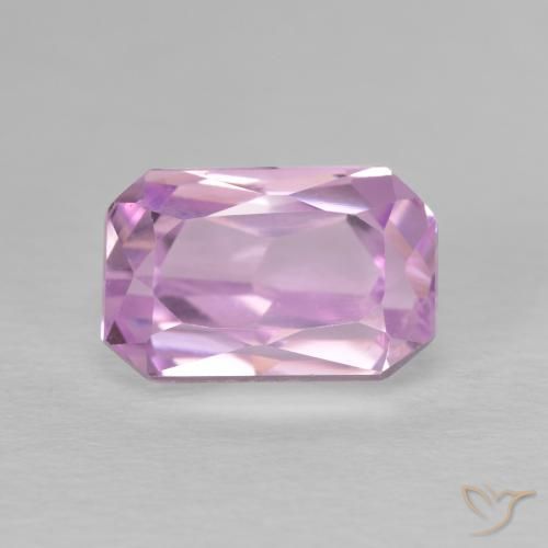 3.64ct 天然 チェリーピンクトーン クンツァイト, エメラルドカット, VVS