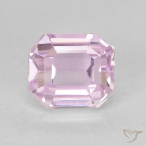 2.15ct 天然 ミディアムピンク クンツァイト, エメラルドカット, VVS