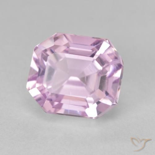 5.02ct 天然 チェリーピンクトーン クンツァイト, エメラルドカット, VVS