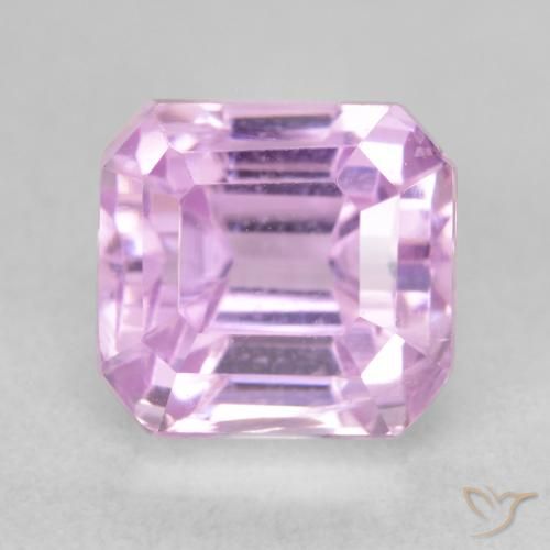 3.26ct 天然 薄いピンクがかったバイオレットパープル クンツァイト, エメラルドカット, VVS-VS