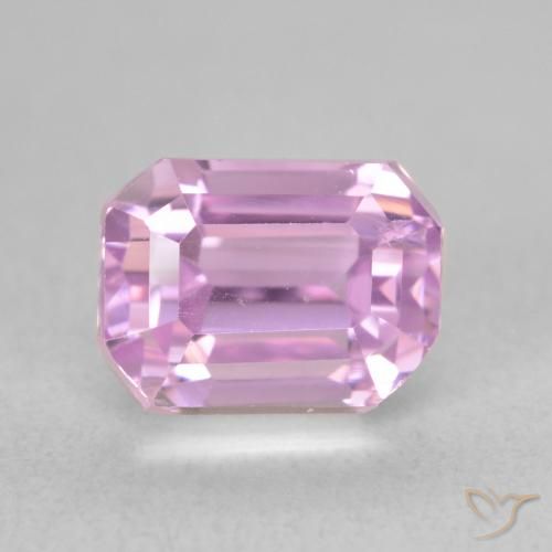 2.20ct 天然 ピンクがかった紫 クンツァイト, エメラルドカット, VVS-VS