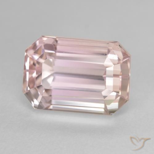 9.22カラットの天然Medium Light-Pinkクンツァイト、八角形 / エメラルドカット、VVS-VS
