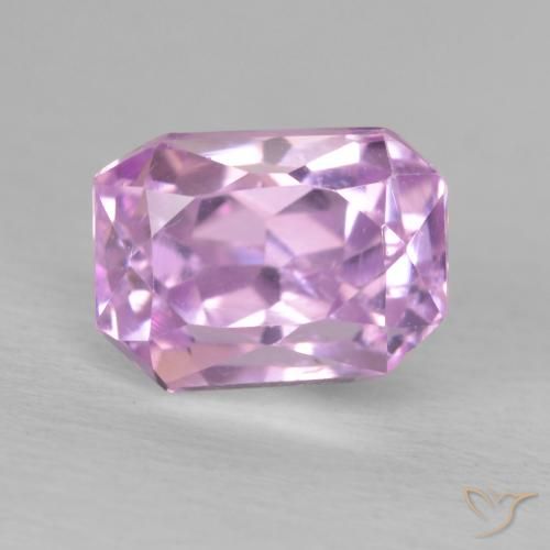 2.12ct 天然 ロイヤルパープルピンク クンツァイト, エメラルドカット, VS