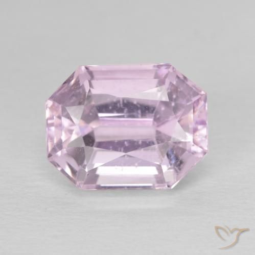 5.19ct 天然 ライトピンク クンツァイト, エメラルドカット, VS