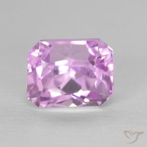 3.08ct 天然 ロイヤルパープルピンク クンツァイト, エメラルドカット, VS