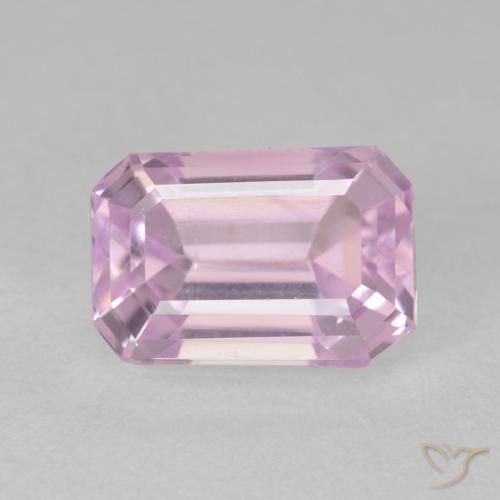 3.87ct 天然 チェリーピンクトーン クンツァイト, エメラルドカット, VVS