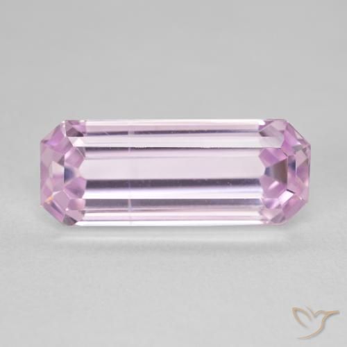 7.05ct 天然 明るいピンク クンツァイト, エメラルドカット, VVS