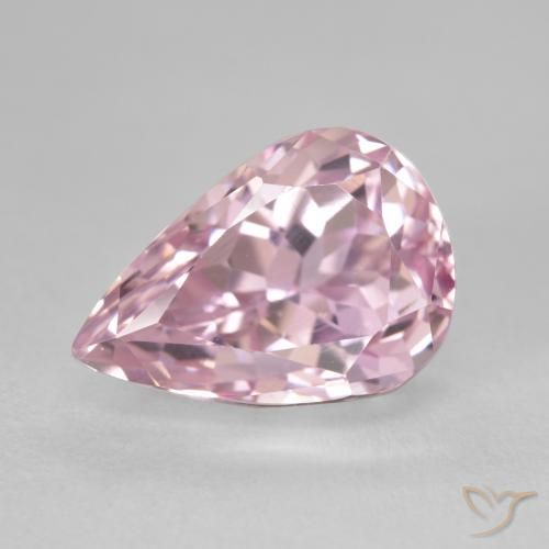 8.63ct 天然 ライトピンク クンツァイト, 洋梨の形, VVS