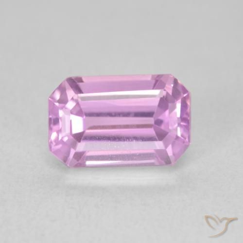 2.70ct 天然 ピンクがかったパープル クンツァイト, エメラルドカット, VVS-VS