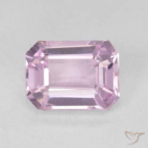 2.98ct 天然 ピンクがかった紫 クンツァイト, エメラルドカット, VVS-VS