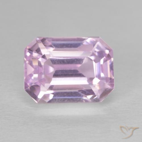 5.87ct 天然 チェリーピンクトーン クンツァイト, エメラルドカット, VVS-VS