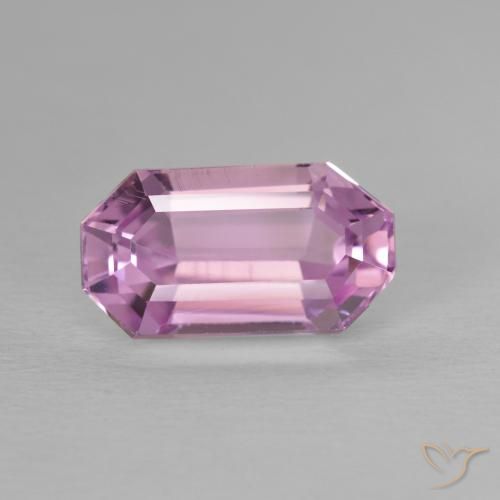 4.64ct 天然 ミディアムピンク クンツァイト, エメラルドカット, VVS-VS