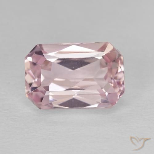 5.15ct 天然 Medium Light-Pink クンツァイト, エメラルドカット, VVS-VS