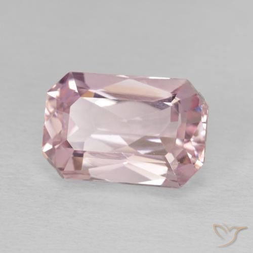 5.15カラットの天然Medium Light-Pinkクンツァイト、八角形 / エメラルドカット、VVS-VS
