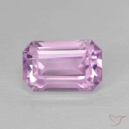4.05ct 天然 ミディアムピンク クンツァイト, エメラルドカット, VVS-VS