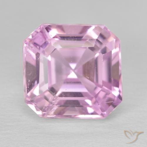 8.13ct 天然 ライトピンク クンツァイト, エメラルドカット, VS
