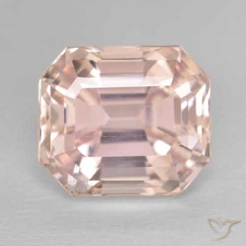 11.86ct 天然 ミディアムピンク クンツァイト, エメラルドカット, VS
