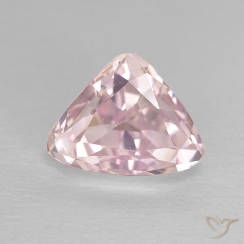4.60ct 天然 ミディアムピンク クンツァイト, トリリオン, VS
