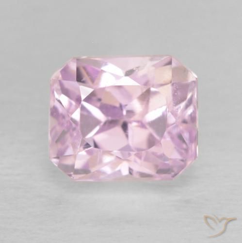 1.71ct 天然 ライトピンク クンツァイト, エメラルドカット, VS