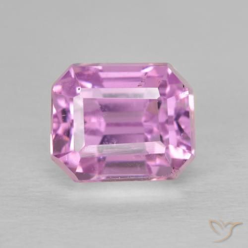 2.49ct 天然 ライトピンク クンツァイト, エメラルドカット, VS