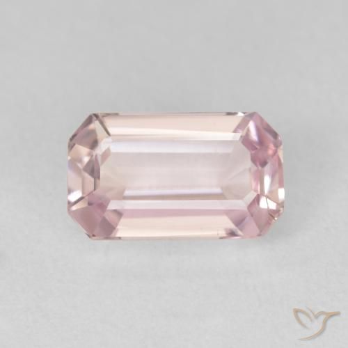 2.53ct 天然 ライトローズピンク クンツァイト, エメラルドカット, VS