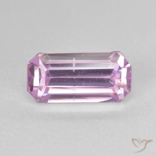 3.79ct 天然 バブルガムピンク クンツァイト, エメラルドカット, VS