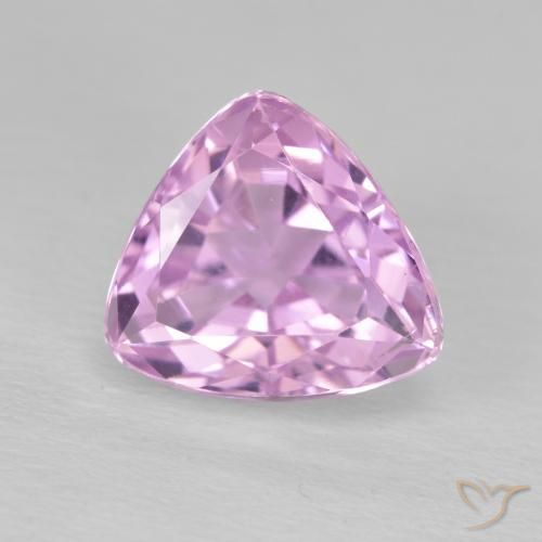 5.02ct 天然 非常に薄いロイヤルパープルピンク クンツァイト, トリリオン, VS