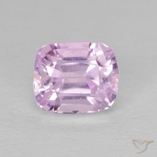 4.80ct 天然 薄いロイヤルパープルピンク クンツァイト, クッション, VS