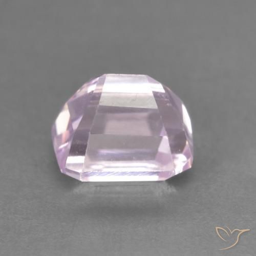 1.63カラットの天然Medium Light-Pinkクンツァイト、八角形 / エメラルドカット、VVS-VS