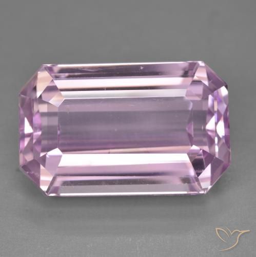 22.43ct 天然 ミディアムピンク クンツァイト, エメラルドカット, VVS-VS
