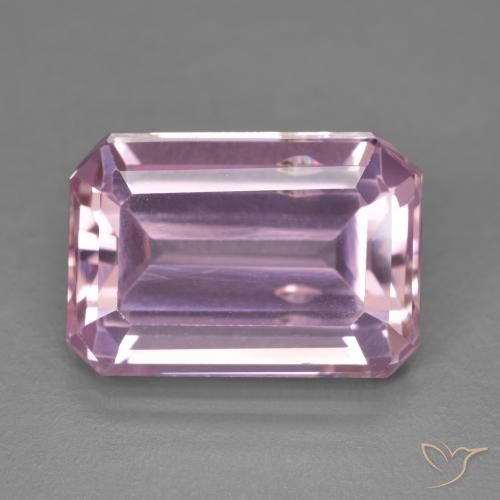 9.85ct 天然 ミディアムピンク クンツァイト, エメラルドカット, VS