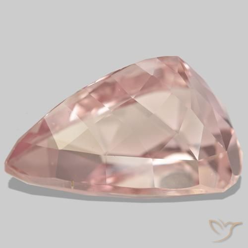 96.69カラットの天然Medium Light-Pinkクンツァイト（34×23.2 mm・洋梨の形）