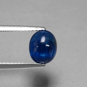 1.74カラットの天然ディープブルーカイヤナイト、透明、透明/半透明