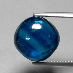 13.00カラットの天然ブルーカイヤナイト（12.5×12.3 mm・透明）