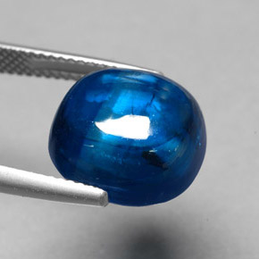 13.00カラットの天然ブルーカイヤナイト（12.5×12.3 mm・透明）