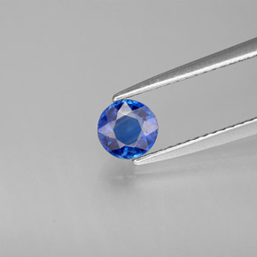 0.70カラットの天然ブルーカイヤナイト（5.22 mm・ラウンドカット）