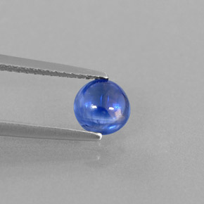 0.91カラットの天然ブルーカイヤナイト（5.87 mm・透明）