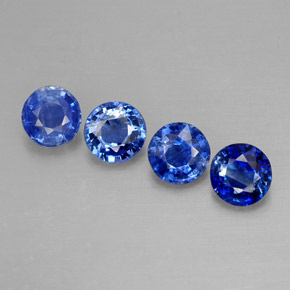 カラットの天然ブルーカイヤナイト（5.00 mm・ラウンドカット）