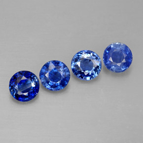 カラットの天然ブルーカイヤナイト（5.00 mm・ラウンドカット）