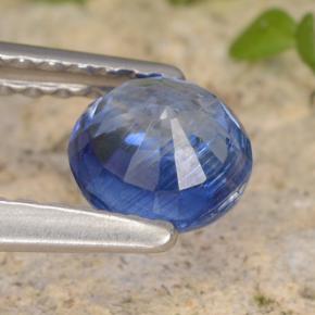 0.71カラットの天然ブルーカイヤナイト、ラウンドカット、VS-SI