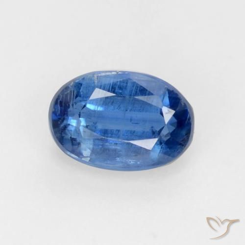 0.80ct 天然 明るいネイビーブルー カイヤナイト, 楕円形, SI