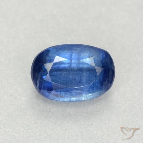 0.76ct 天然 ダークブルー カイヤナイト, 楕円形, SI-I1