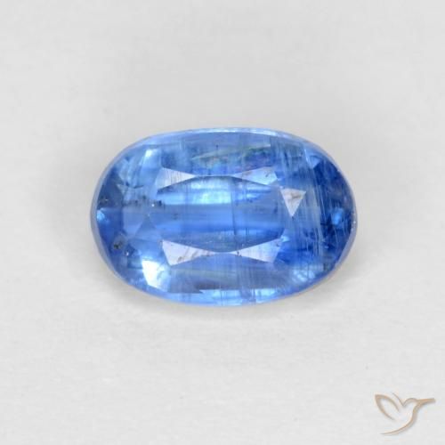 0.77ct 天然 明るいネイビーブルー カイヤナイト, 楕円形, SI-I1