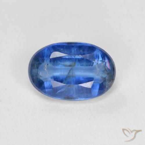 0.64ct 天然 ダークブルー カイヤナイト, 楕円形, SI-I1