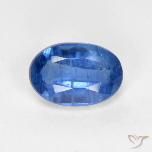 0.69ct 天然 ネイビーブルー カイヤナイト, 楕円形, SI-I1