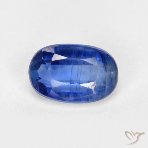 0.75ct 天然 ディープブルー カイヤナイト, 楕円形, SI-I1