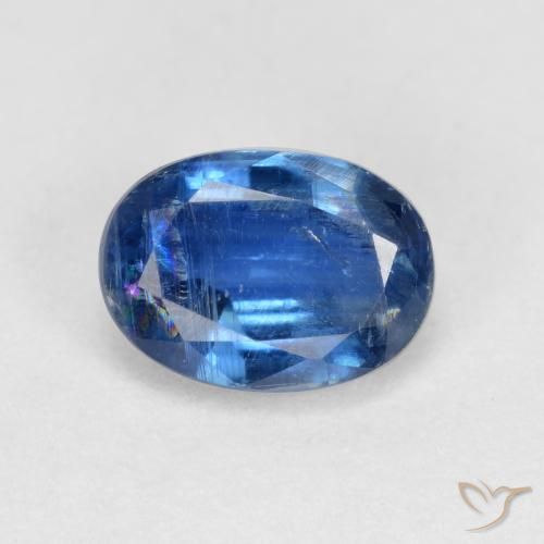 1.12ct 天然 ミディアムブルー カイヤナイト, 楕円形, VS-SI