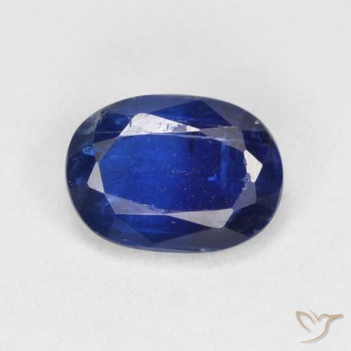 1.10ct 天然 ダークブルー カイヤナイト, 楕円形, VS-SI