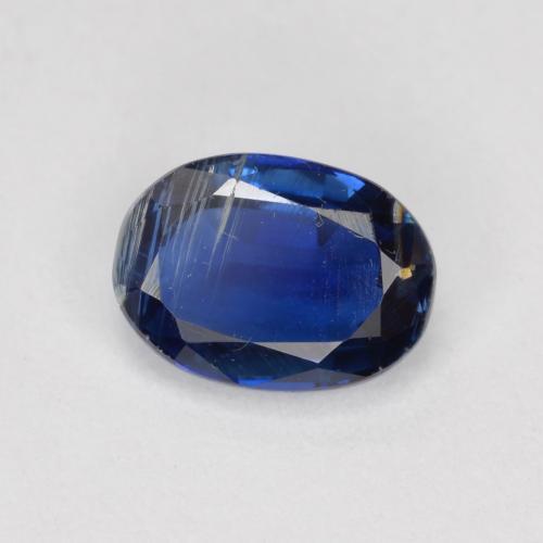 1.00カラットの天然ダークブルーカイヤナイト（6.9×5.1 mm・オーバルカット）