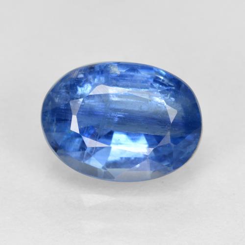 1.69カラットの天然薄いネイビーブルーカイヤナイト（8.2×6 mm・オーバルカット）